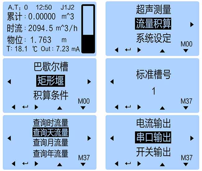 遠(yuǎn)傳超聲波流量計(jì)儀表顯示圖